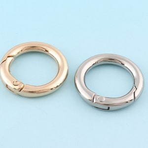 10pcs 20mm Silver/ Light Gold Snap Hook Spring Buckle Spring Clasp Round  Fastener Metal Snap Clasp  Webbing Hook Bag Accessories