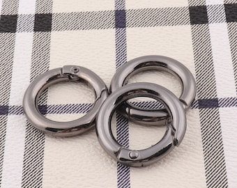 Snap Hook Spring Hook 6pcs * 3/4" Push Gate Snap Fastener Metal Clasp for Leather and Fabric Handbag Strap