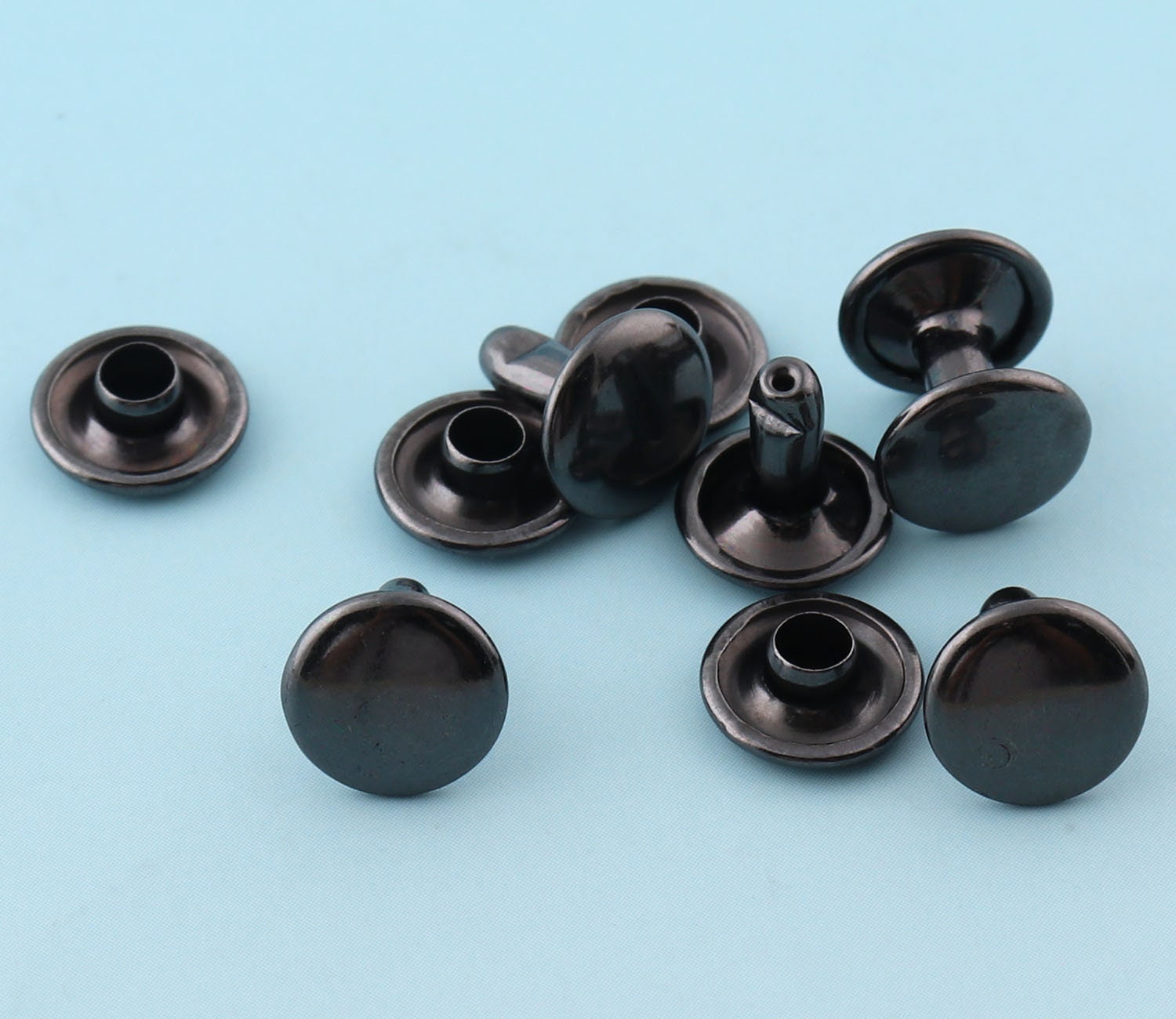 Studs Rivets 100pcs 119mm Black Rivets Metal Button Double Etsy
