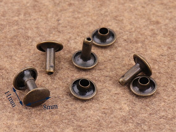 30 Tachuelas De Cabeza De Clavo En Bronce – Remaches Decorativos De 12mm Para Cuero, Punk Y Manualidades – Fáciles De Instalar Con Tornillo