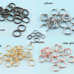 Metal Split Rings 500pcs 10mm Key Ring O Ring Jump rings Large Key Fob Ring for Key Chain Wholesale Key Ring Findings