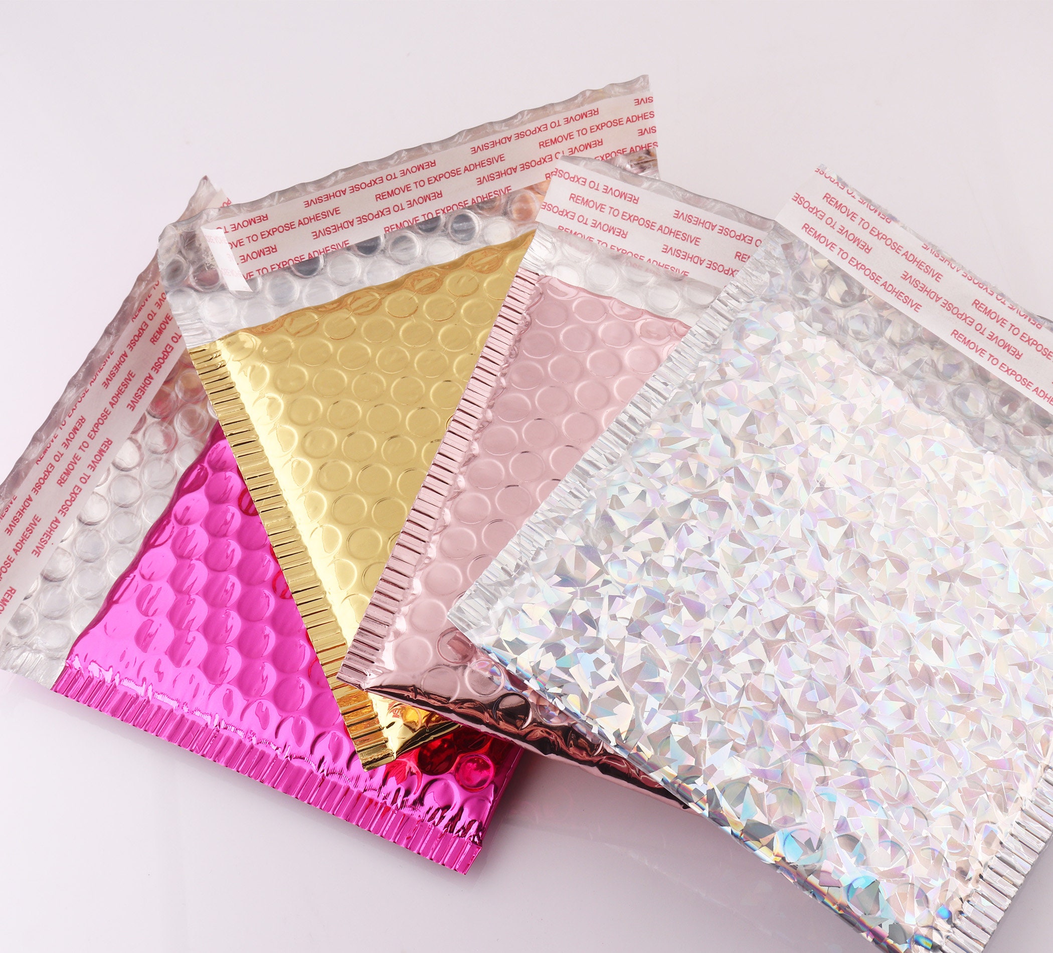 Pink Bubble Mailers 4x6 Inch - 5 Pack Padded Shipping Envelopes