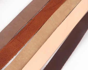 Cowhide Leather Strap 1"(25mm) Brown Leather Strips Genuine Leather Handles Bag Straps Leather Belt Blanks Natural Leather Supplies