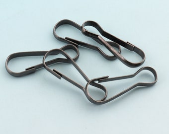 Lanyard Hook Clips 20pcs 1 1/4"(33mm) Gunmetal Lanyard hook Tone Clasp for ID card Key Chain Hook Zipper pulls Lanyard Clasp