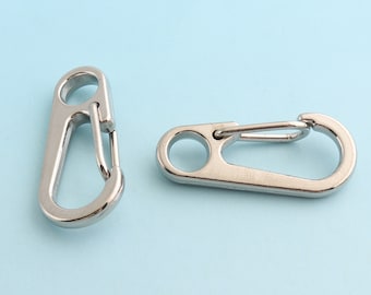 Lobster  Clasp 15pcs 32*11mm Silver Lobster Clasp Push Gate Snap Hook Spring hook Metal Lanyard Hook Purse Notions