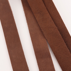 Brown Leather Strip 3/4&quot;(18mm) Leather Strap Genuine Leather Leather Handles Bag Straps Belt Straps Natural Leather Leather Supplies