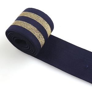 Soft Webbing strap 1.5&quot;(38mm) Black Elastic band webbing Straps Striped Elastic Ribbon stretch Webbing belt Webbing for Bag