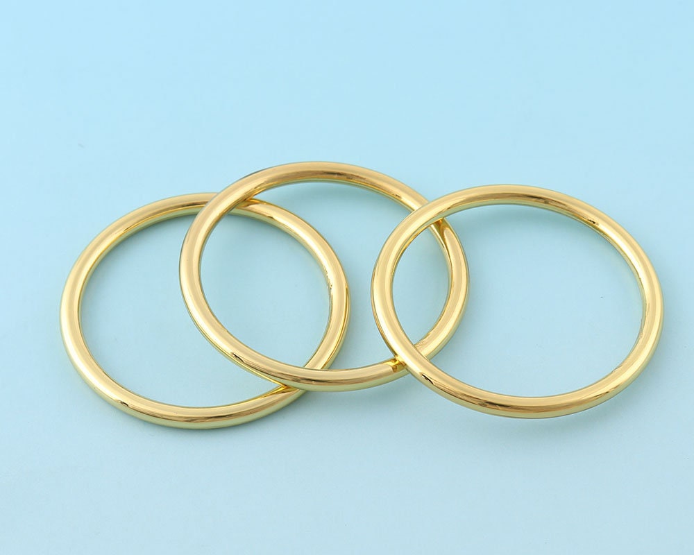 Gold D Rings for Purses,D-Ring with Screw for Crossbody Bag Purse Craft,4  Sets (Interior-1.6cm) 