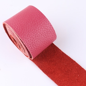 1.5&quot;(38mm) Genuine Leather Rose Gold Leather Strip Leather Strap Leather Handles Bag Straps Natural Leather Leather Supplies