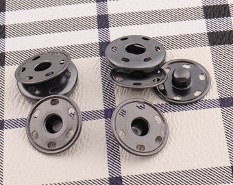 Sujetador de presión de abrigo -21mm x 20sets-Gunmetal bolsa de botón de la ropa snap botón de coser sujetador bolso de presión