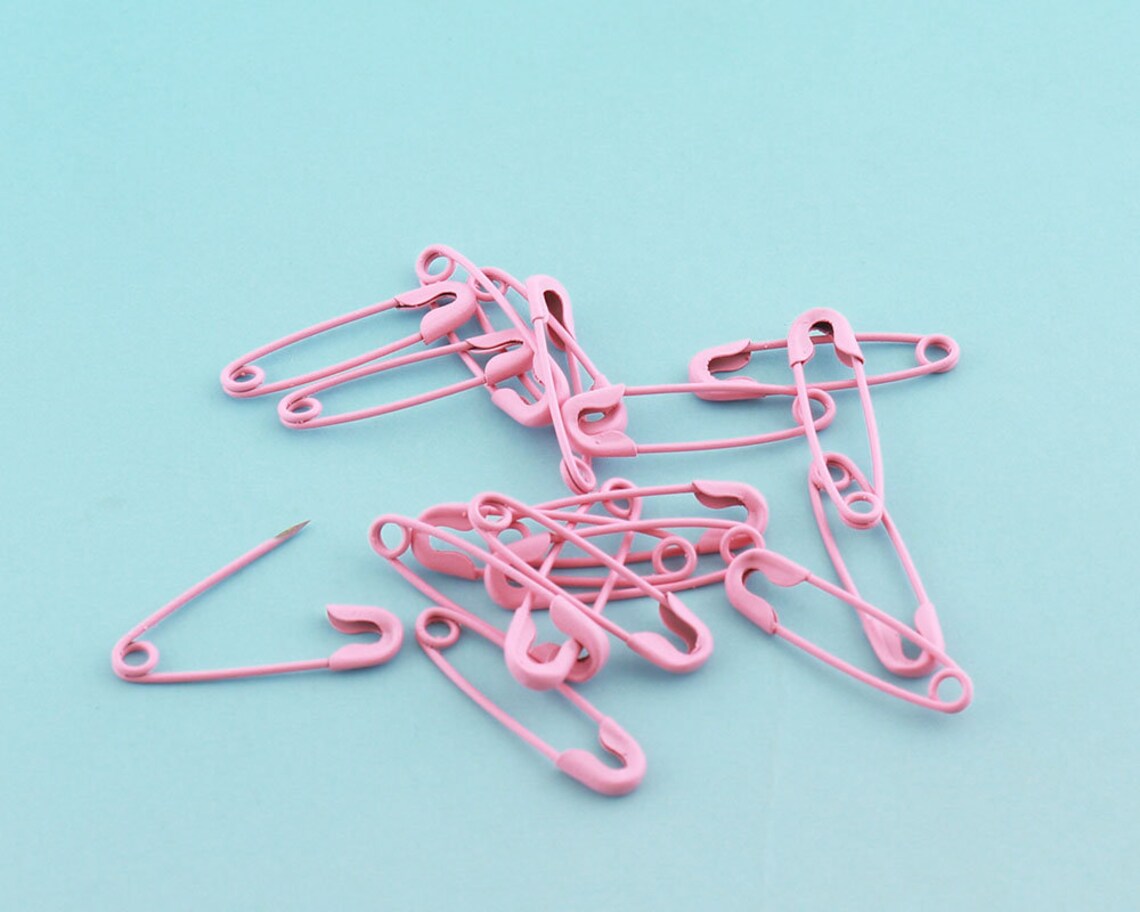 Pink Safety Pins 100300pcs 184mm Mini Brooch Safety Pins Etsy