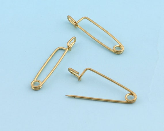 50pcs Gold Safety Pins 25mm X 5mm Safety Pin Small Pins Pin Stitching  Charming Pins Finding 