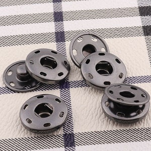 14mm Shiny Gunmetal Jeans Buttons With Pins Replacement Snap