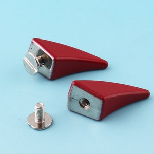 Spike Screwback Studs 6sets 1&quot;（25mm) Red Screw Rivets Metal Button Screw Studs Leather Craft Hardware Accessories Purse Notion