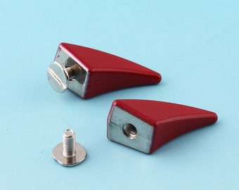 Spike Screwback Studs 6sets 1"（25mm) Red Screw Rivets Metal Button Screw Studs Leather Craft Hardware Accessories Purse Notion