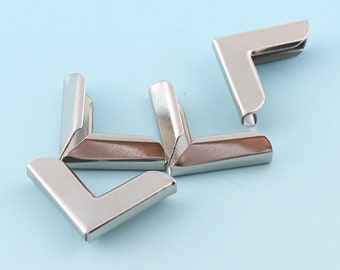 20pcs Silver Corners 3/4" Corner Decorative Corner Protector Metal Corner Protector Tips Decorative Bracket Book Decoration
