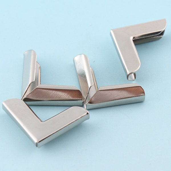 20pcs Silver Corners 3/4" Corner Decorative Corner Protector Metal Corner Protector Tips Decorative Bracket Book Decoration