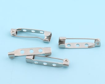 Zilveren veiligheidsspelden 20st 25 * 7mm charmante veiligheidsspelden met gaten metalen pinnen broche veiligheidsspelden naaien veiligheidsspelden levering