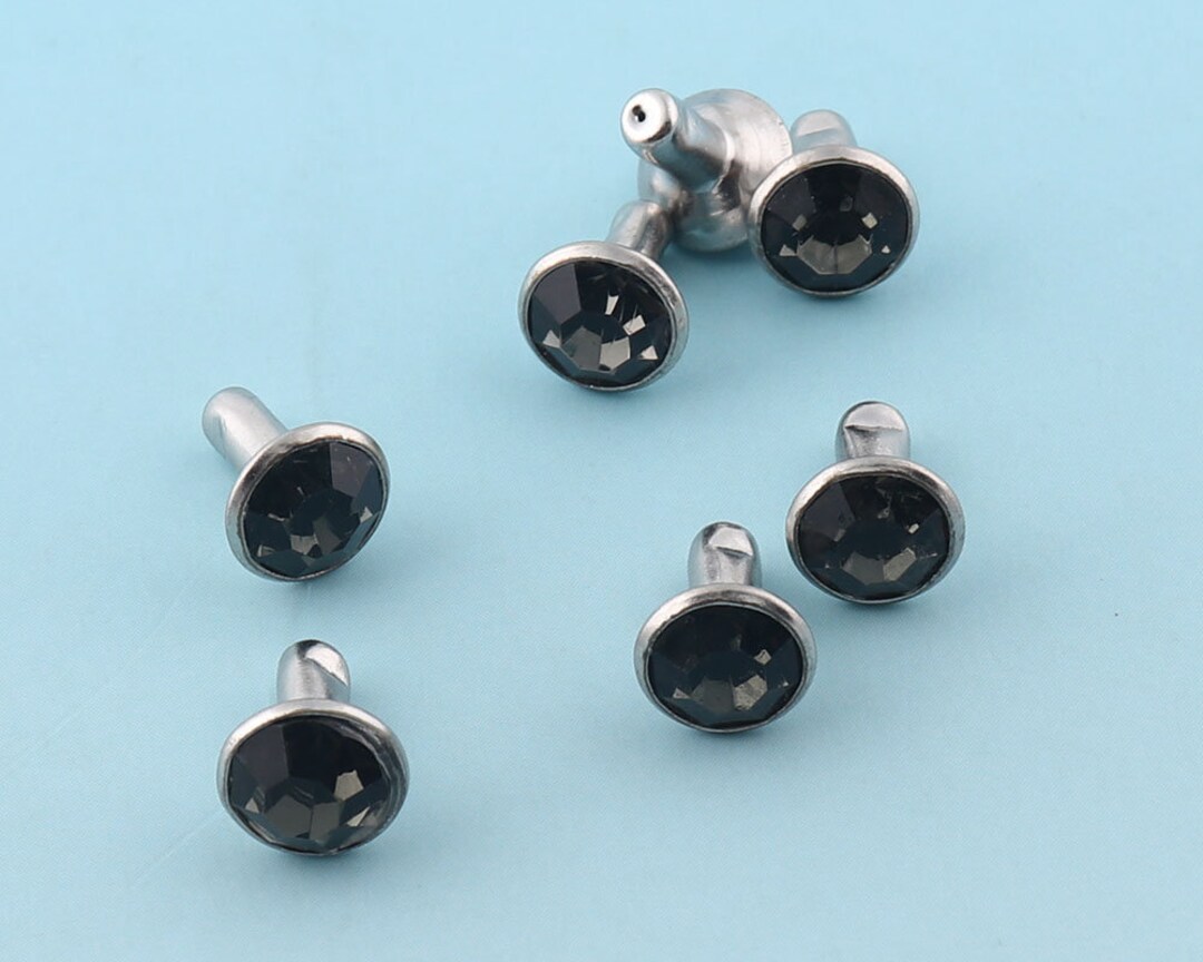 Rapid Rivets 30sets 9mm Black Diamond Rivets Metal Button Rivets With ...