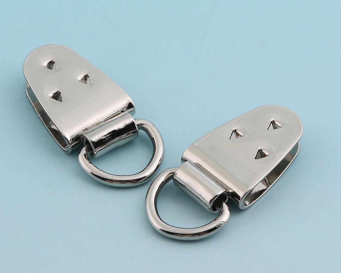 Silver Clips 35mm Leather Zip Puller Metal Zipper Fastener Etsy