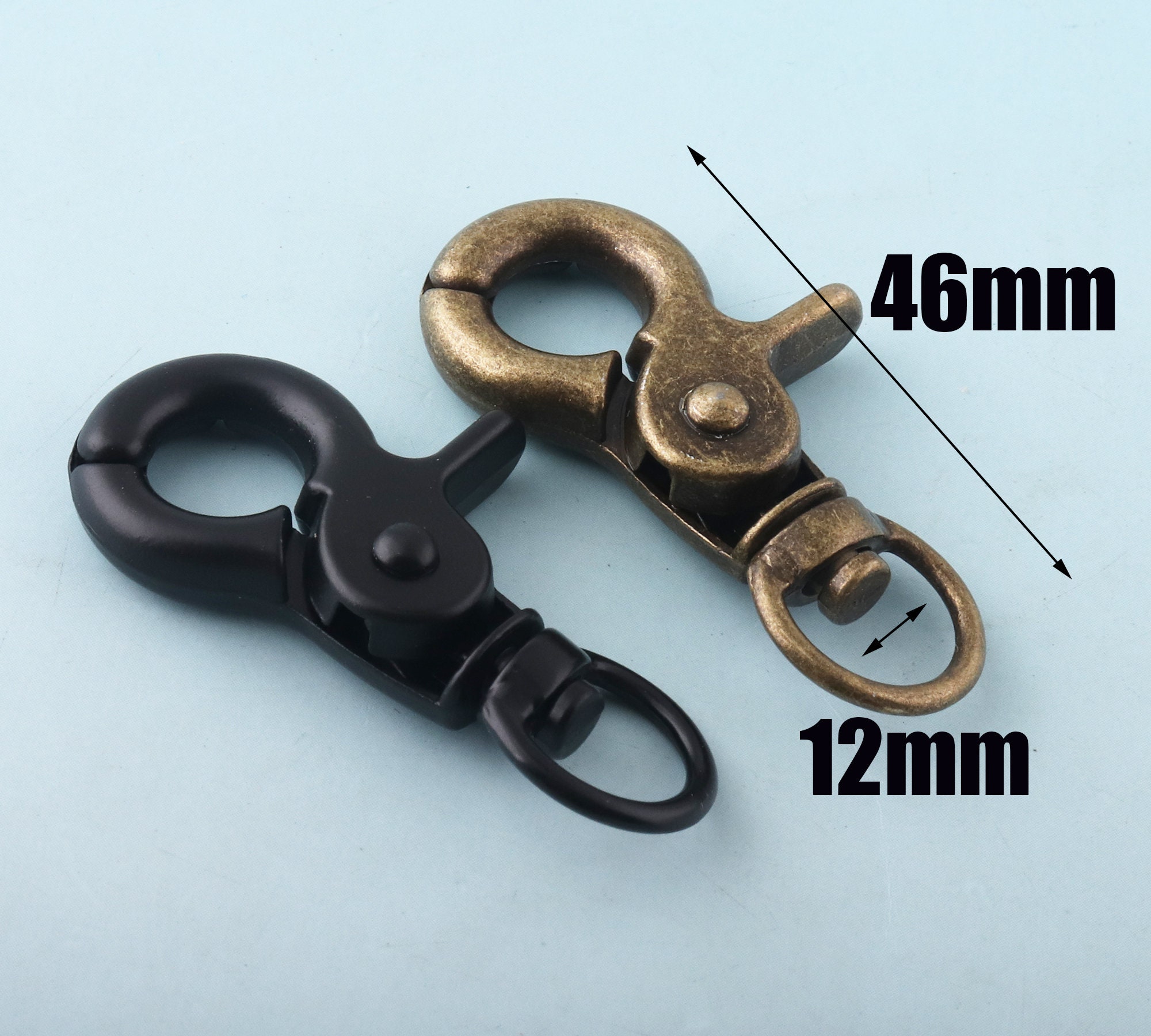 OMISTAR 30 PCS Trigger Snap Hooks, Heavy Duty Spring Buckle Metal Swivel Clips Snaps Hook For Pet Cages, Key Chains Swivel Clip Hooks Cage Lock - View #4