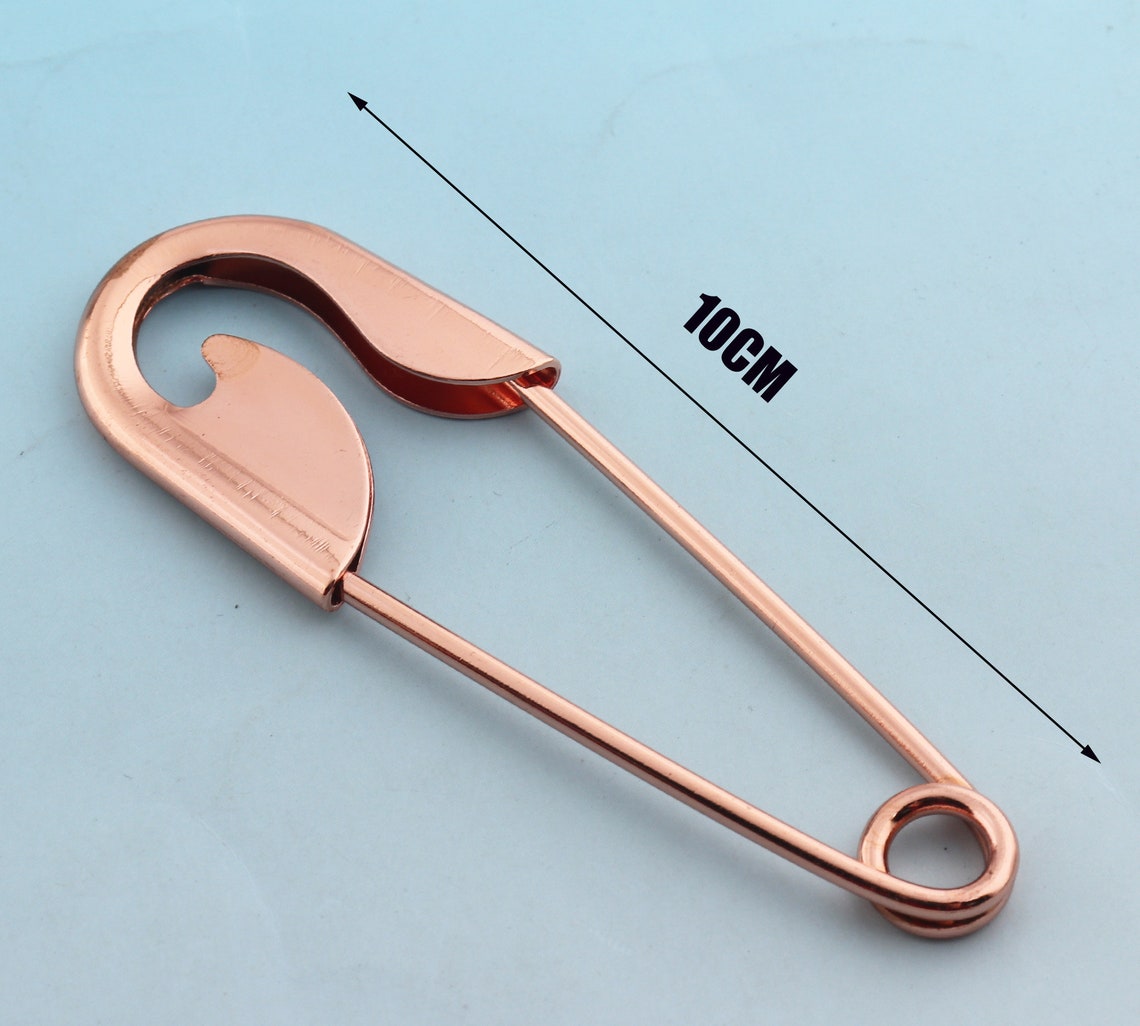 Large Rose Gold Safety Pins 6pcs 10cm Jumbo Shawl Pins Metal Etsy