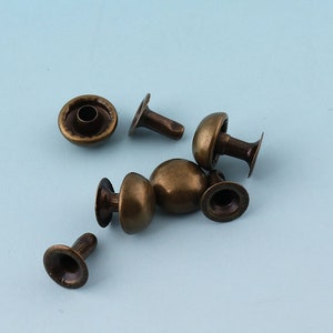 Antique Bronze Double Caped Rivets 100sets 10*8mm Mini Rivets Metal ...