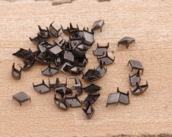 200pcs Mini Nailheads Studs 7 MM Gunmetal Nailhead Metal Decorative Upholstery Tacks Nails Nailheads Studs