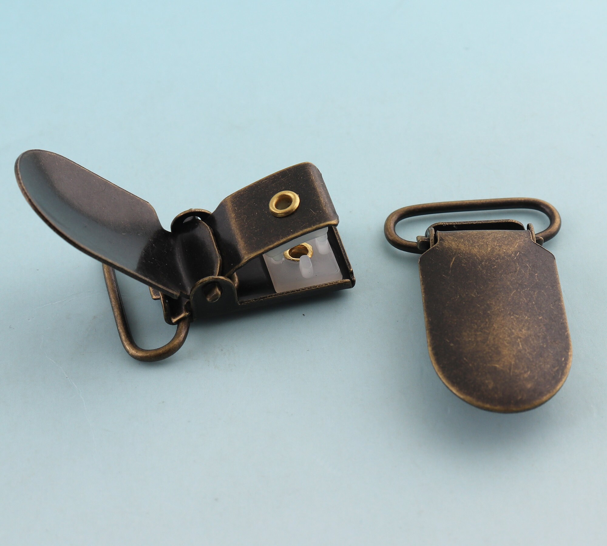 Bronze Suspender Clips 10pcs 39*20mm Metal Kam Clips Dummy Clips ...
