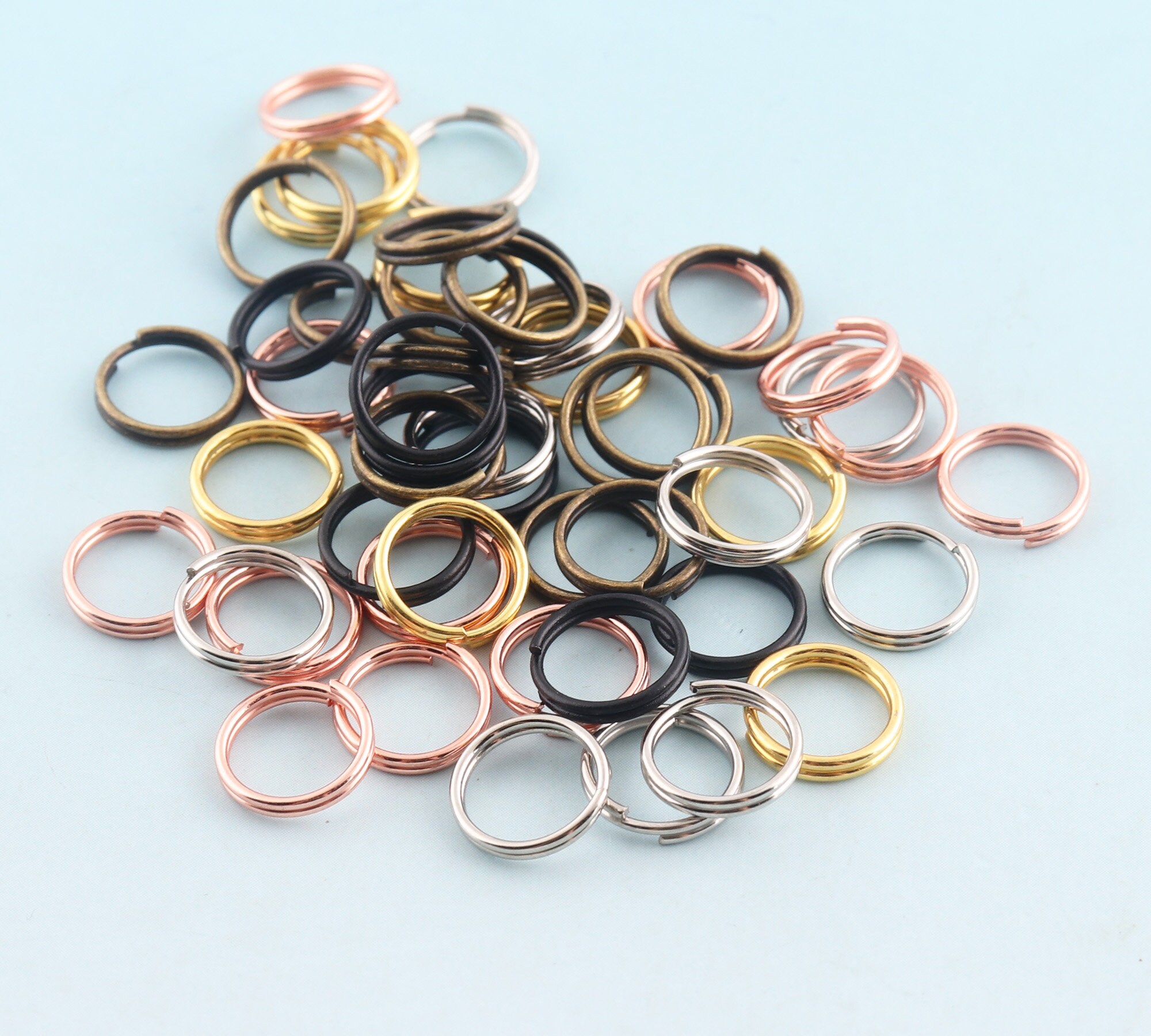 Split Ring 8mm,light Gold Key Rings,200pcs Key Chain Supplies