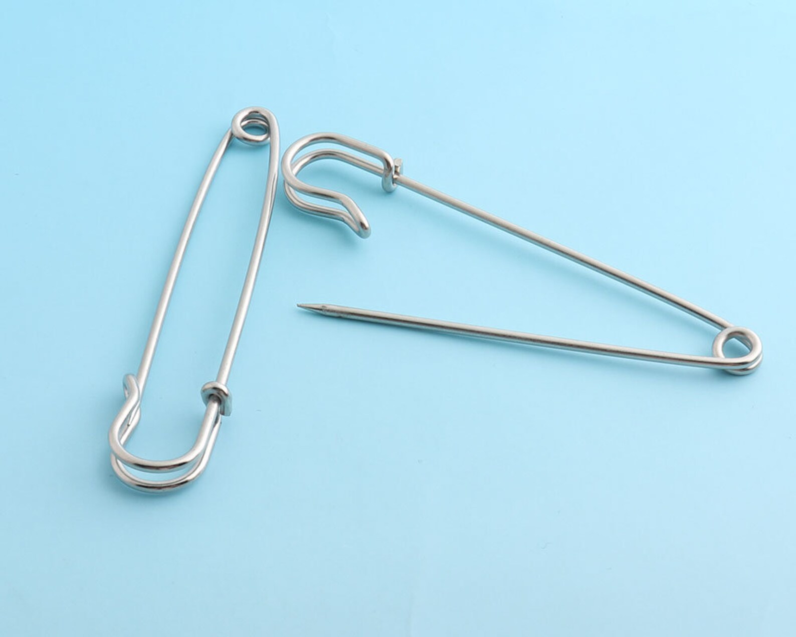 Silver Safety Pins 10pcs 8815mm Large Kilt Safety Pins Pins Etsy