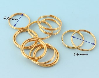 Mini Split Schlüsselanhänger 500pcs 12/16mm Gold O Ring Jump Ring SchlüsselAnhänger Ring Metall Split Ring für Schlüsselanhänger Großhandel Schlüsselanhänger Erkenntnisse