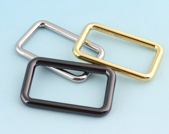 Or/Argent/Gunmetal Rectangle Rings 2"(50mm) Ring Depurse Ring Strap Ring Purse Sac à main Cuir Craft Hardware