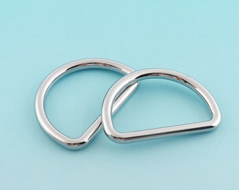 6pcs 30mm Metal D Ring Silver D Buckle  Webbing Ring Strap Dee Ring Handbag Hardware Craft Accessories-4pcs