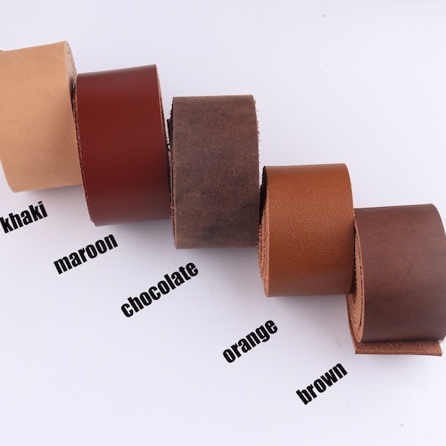 Cowhide Leather Strap 250mm Brown Leather Strips Etsy