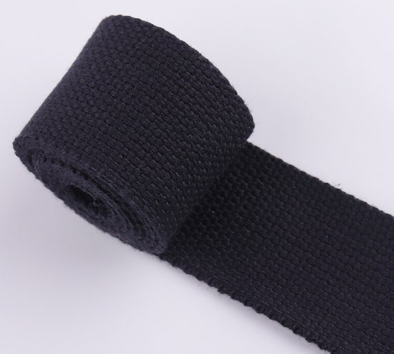Black belt. Plain. New. Cotton fabric Cotton Canvas Belt w/ Buckle - Men main image 3