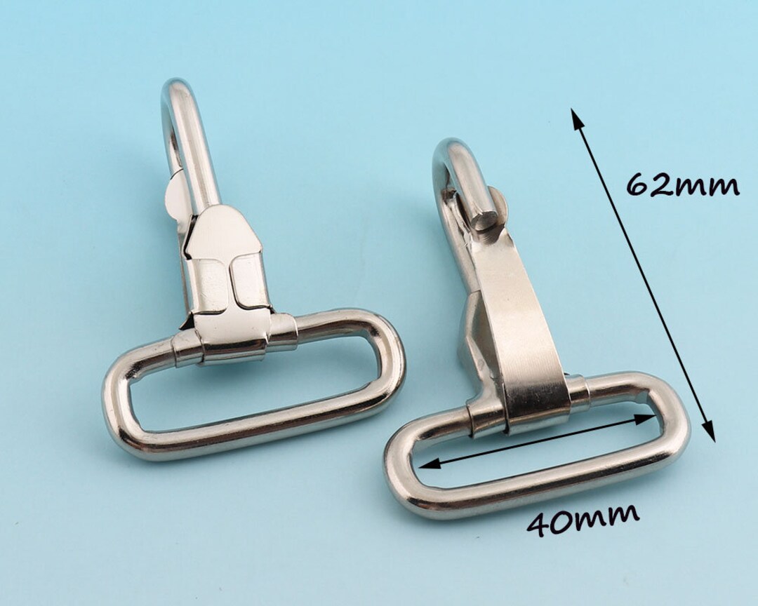 アクセサリー Kisaragi 62*40mm Silver Snap Hook Metal Clasp Webbing Hook Swivel Clasp Bag