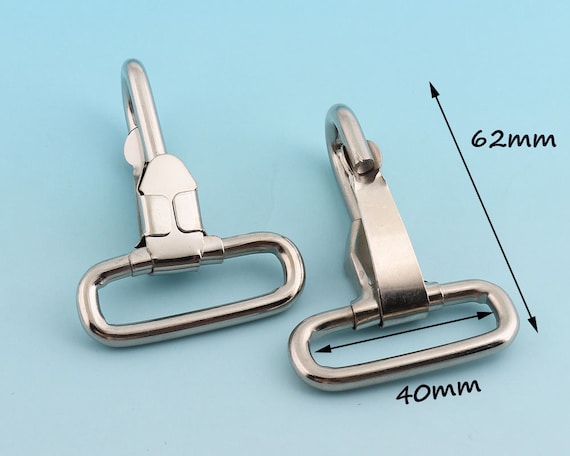 6240mm Silver Snap Hook Metal Clasp Webbing Hook Swivel Clasp Bag Clasp  Strap Connector Handbag Accessories 
