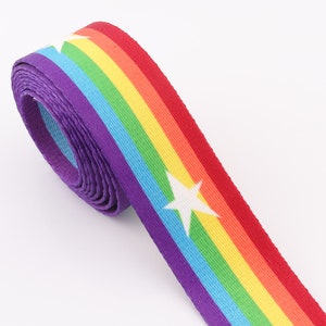 Regenbogen Webband Zoll Gurtband 1,5 zoll Streifen Gurtband Buntes Band Taschengurt Gurt Canvas Gurt Schlüsselband Gurtband Gurtband