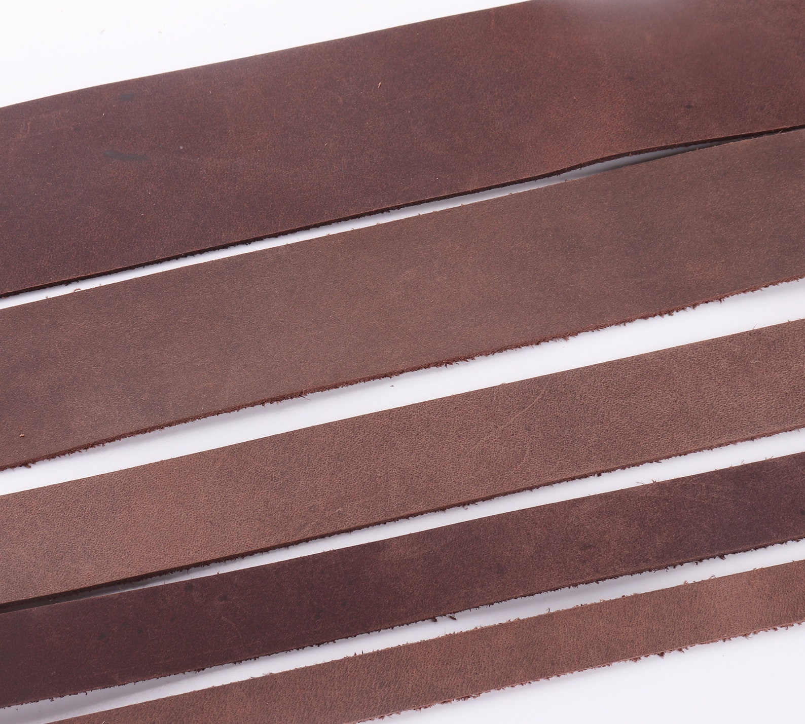 Natural Leather Strips 1550mmw Charcoal Cowhide Leather Strap Bag