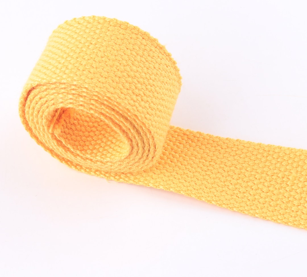Cotton bing 10 Yards25mm YELLOW Bag Strap Solid Color bing Fabric