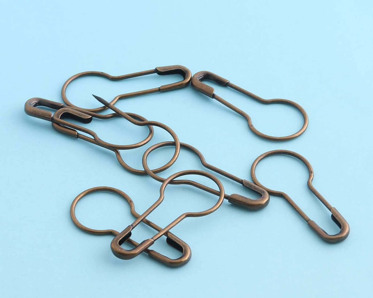 Mini Bulb Safety Pins 100pcs 219mm Bronze Safety Pins Gold Etsy