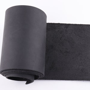 Black Leather Strip 4&quot;(10cm) Genuine Leather sheets Leather Pieces Handles Bag Straps Belt Straps Purse Strap Natural Leather Supplies
