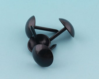 Black Upholstery Tacks 50pcs 10mm Metal Nailhead Thumb Tacks iron Studs Embossed Studs for Bag Leather Craft Hardware Accessories