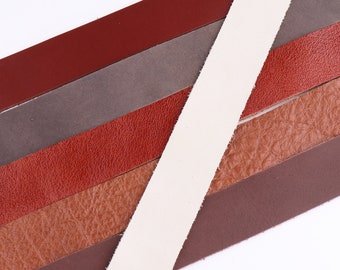 Cowhide Leather Strap 1"(25mm) Leather Strips Genuine Leather Strip Leather Handles Bag Straps Belt Straps Natural Leather Supplies