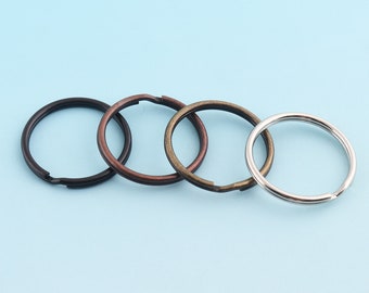 Key Split Ring 200pcs 1"(25mm) Key rings O ring Large Key Fob Ring Metal Split Ring for Key Chain Wholesale Key Ring Findings