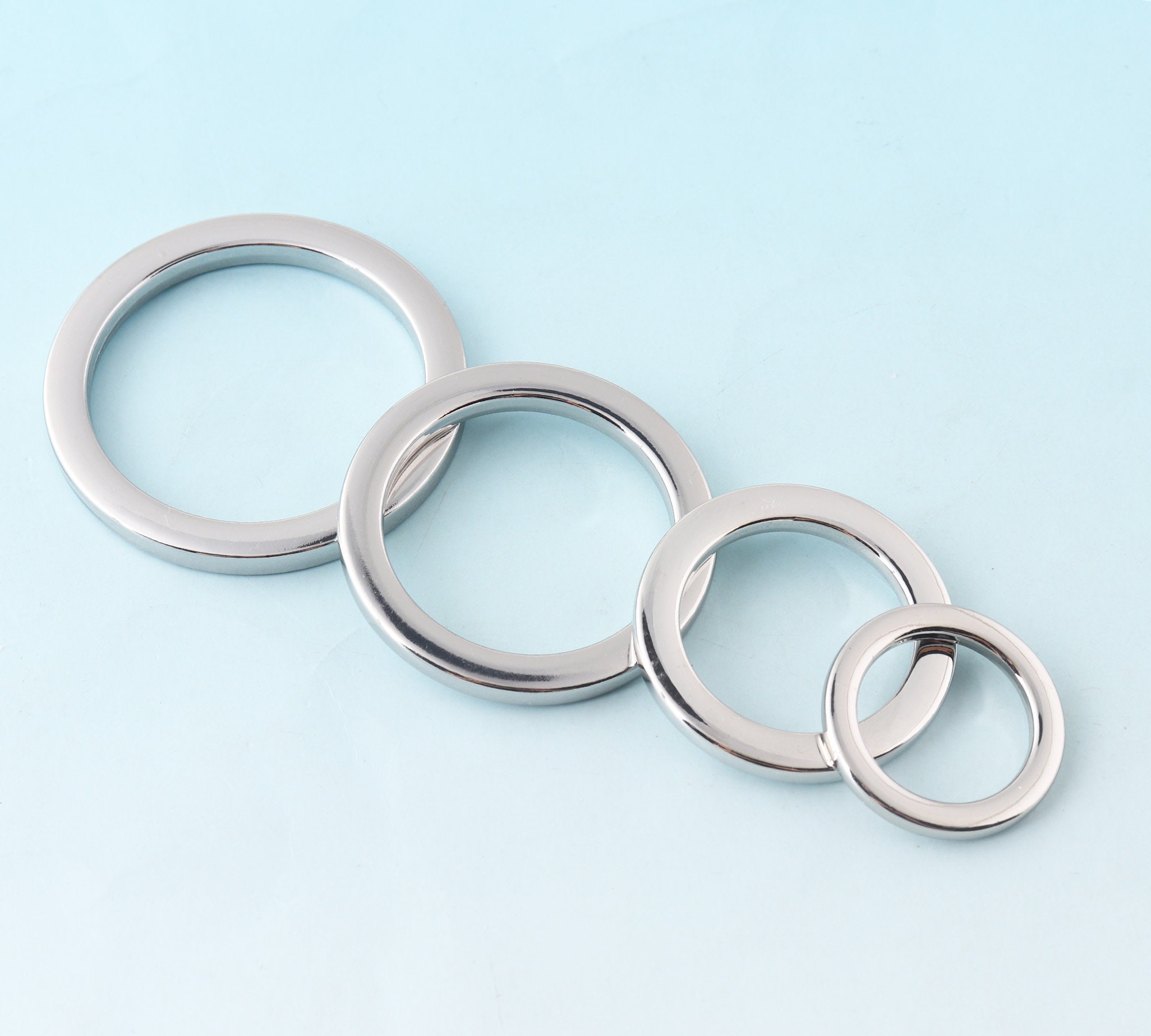 Flat O Rings 1950mm Silver O Rings Metal O Buckle Belt Strap Etsy