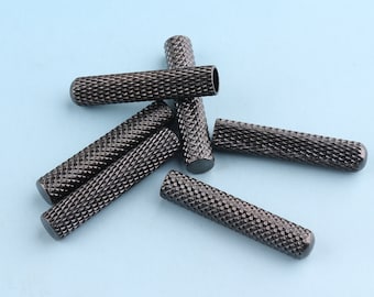 Metall Aglets Gunmetal Shoelace Bullets Shoelace Spitzen 4-20Stk 4mm Röhrenverschlüsse Seil Kordel Enden Cord Finish Enden Metall Endspitzen Endstopper