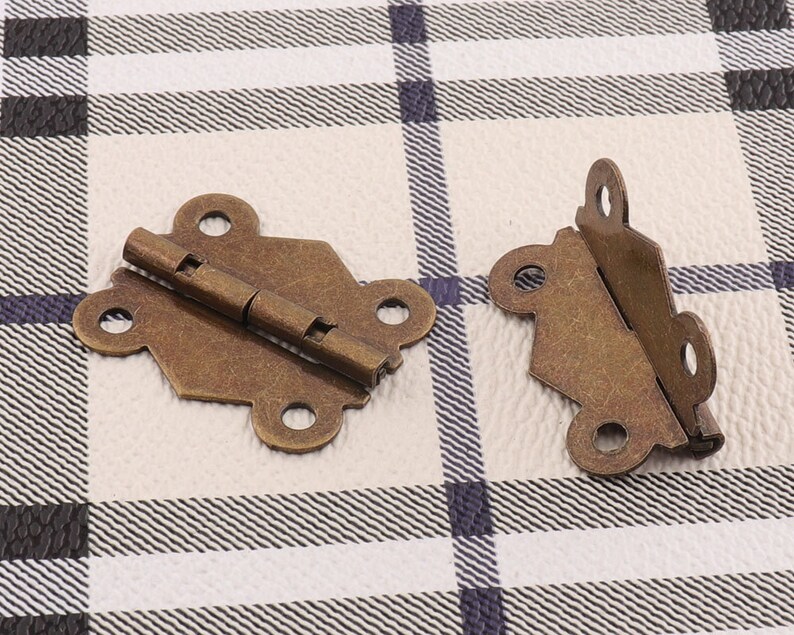 10pcs Antique Bronze Hinges Cabinet Hinges Box Hinges\u00a0Mini Hinges Decorative Hinges Wood box Hinges Box hardware