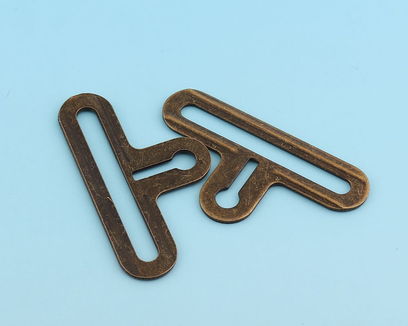 15pcs 42mm Metal Buckle Antique Bronze Buckles Heavy Duty hook and eye Metal Closures for Belting or Sewing